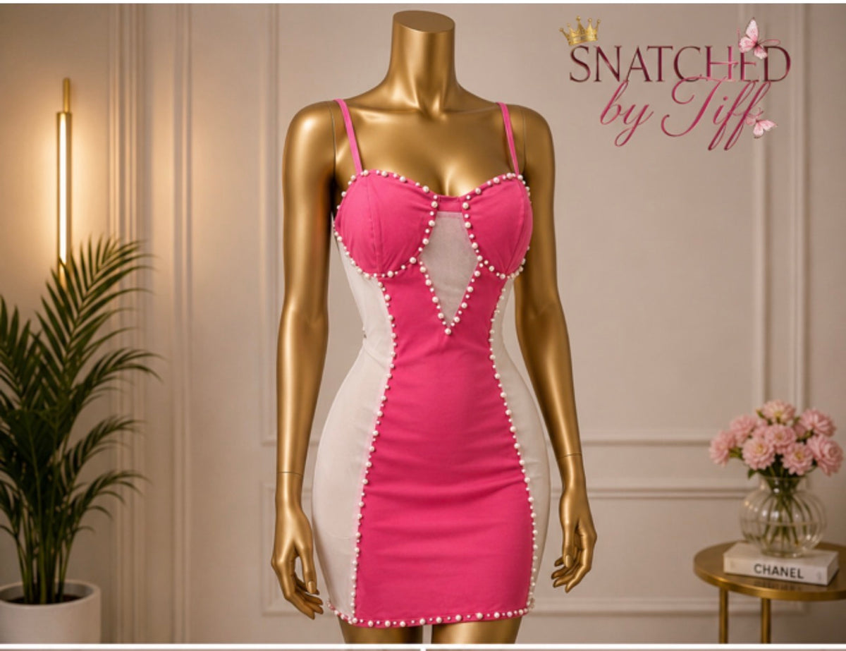 Black Pearl Dress - Pink