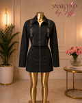 Midnight Zip Two-Piece Skirt Set