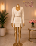 Pretty in Beige Skirt Set