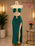 Green & Gold Goddess Two-Piece Set - Green/Gold