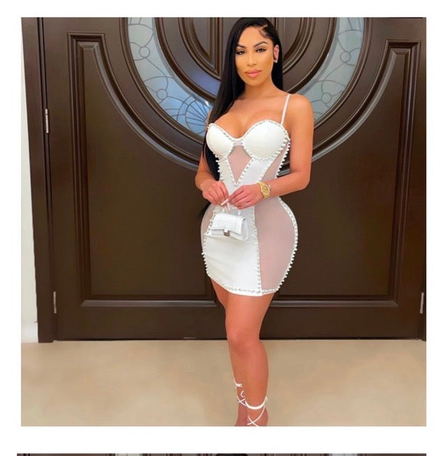 Pearl Dress - White