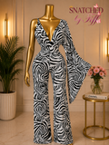 Abstract Jumpsuit - Black/White