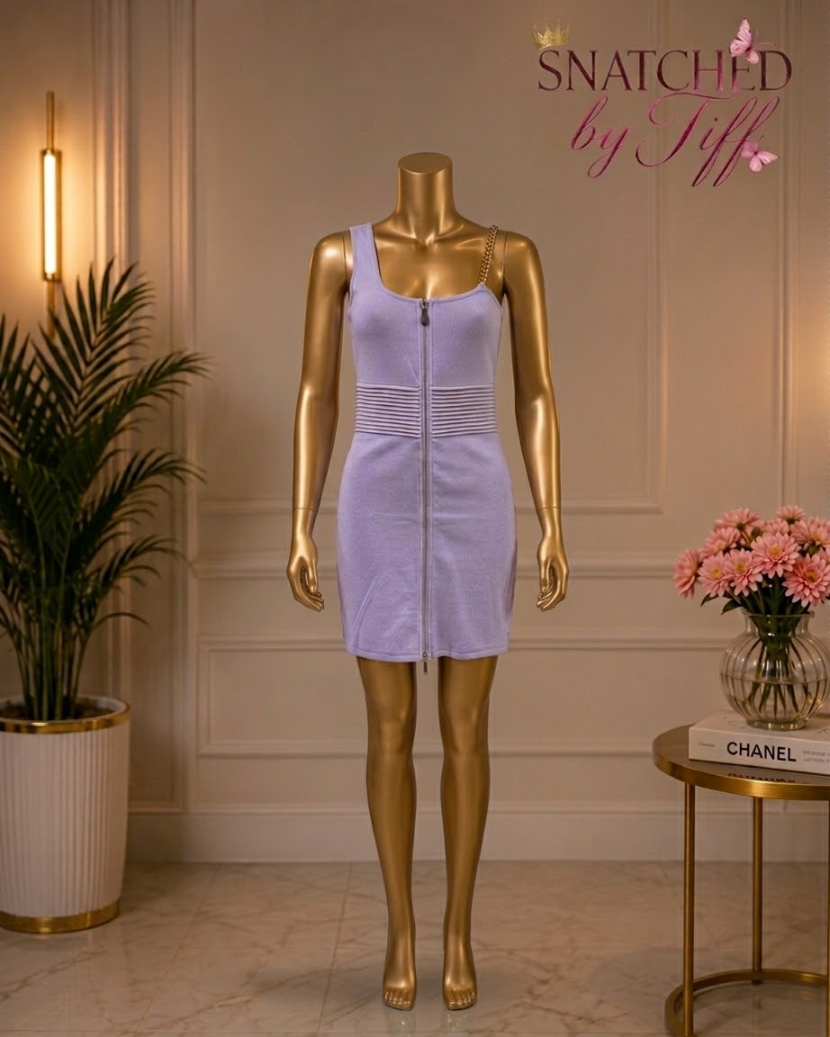 Lavender Chain Reaction Dress - Purple