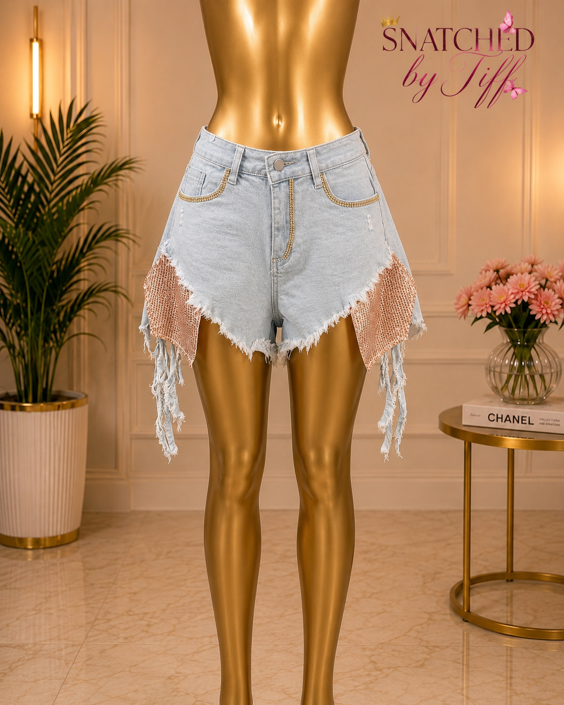 Sparkling Shorts - Silver